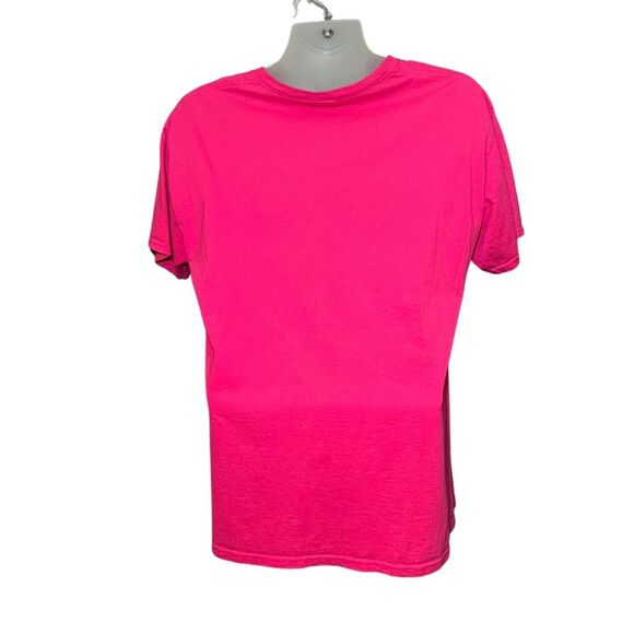 God Loves Me Women's Size Large Graphic Religious Tee Shirt Pink - Picture 2 of 4